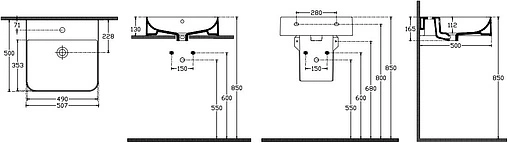 Раковина ISVEA Sott'Aqua 50 белый 10SQ51051