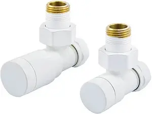 Комплект вентилей регулирующих угловых ½" в/н Schlosser Elegant белый 604200101 Комплект вентилей регулирующих угловых ½" в/н Schlosser Elegant белый 604200101, 1