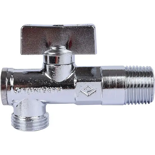 Кран шаровый угловой с фильтром ½&quot;н x ⅜&quot;н x 10ц Bugatti Minnesota 08750001