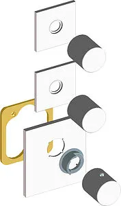 Термостат для 2 потребителей Bossini OKI хром Z031203.030, 5