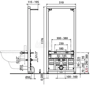 Инсталляция для биде Ravak X01561 Инсталляция для биде Ravak X01561, 2