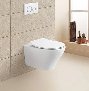 Унитаз подвесной безободковый BelBagno Acqua белый BB340CHR Унитаз подвесной безободковый BelBagno Acqua белый BB340CHR, 4