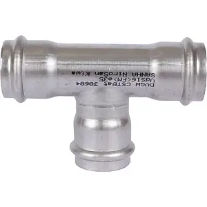 Тройник пресс соединительный 35мм Sanha NiroSan 9130 6913035 Тройник пресс соединительный 35мм Sanha NiroSan 9130 6913035, 4