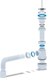 Сифон бутылочный для мойки Ани Пласт Грот A0110, 3