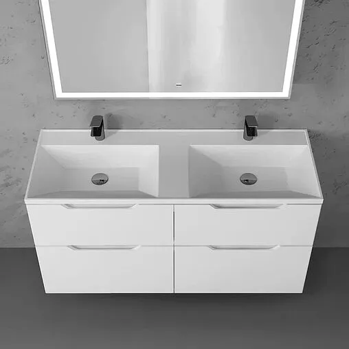 Тумба под умывальник подвесная Raval Wector 120 белый Wct.01.120/P/W/MD