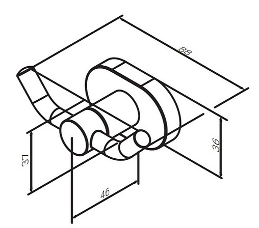 Крючок двойной Am.Pm Sense L хром A7435600