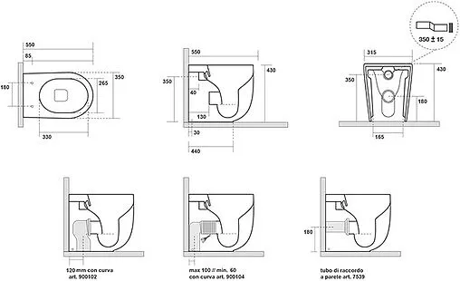 Унитаз приставной безободковый Kerasan Nolita Tornado белый матовый 531930