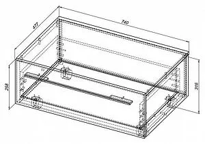 Тумба подкатная Aquanet Нота 75 светлый дуб 00170747 Тумба подкатная Aquanet Нота 75 светлый дуб 00170747, 2