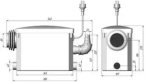 Канализационная насосная установка Unipump Sanivort 405 M 62916 Канализационная насосная установка Unipump Sanivort 405 M 62916, 3