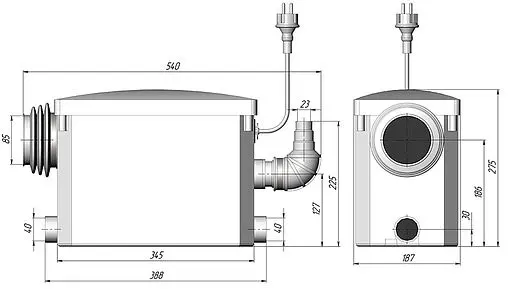 Канализационная насосная установка Unipump Sanivort 405 M 62916