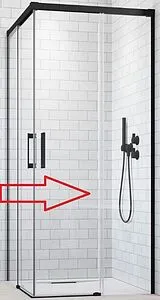 Душевая дверь 1000мм прозрачное стекло Radaway Idea Black KDD 100 R 387062-54-01R, 1