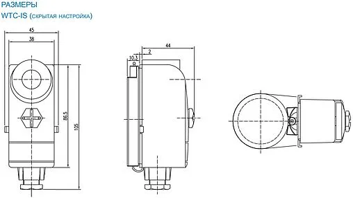 Механический термостат накладной WATTS WTC-IS 10013410