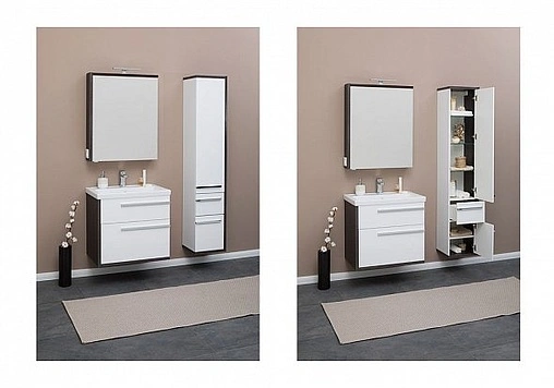 Тумба под умывальник Aquanet Фостер 70 белый/эвкалипт мистери 00202064