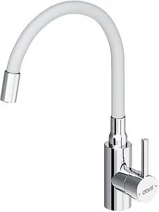 Смеситель для кухни с гибким изливом Dorff Logic белый D3007633, 1