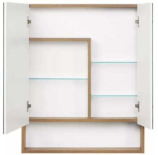 Шкаф-зеркало Aquaton Сканди 70 белый/дуб рустикальный 1A252202SDZ90