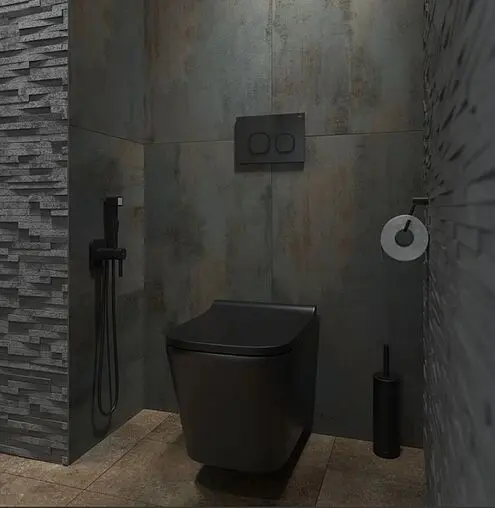 Клавиша смыва для унитаза IDDIS Uniglass UNG01GBi77 стекло/черный матовый