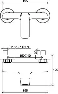 Смеситель для душа Ravak Flat хром X070121 Смеситель для душа Ravak Flat хром X070121, 2