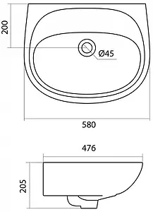 Раковина Santek Анимо 60 белый 1WH110505, 2