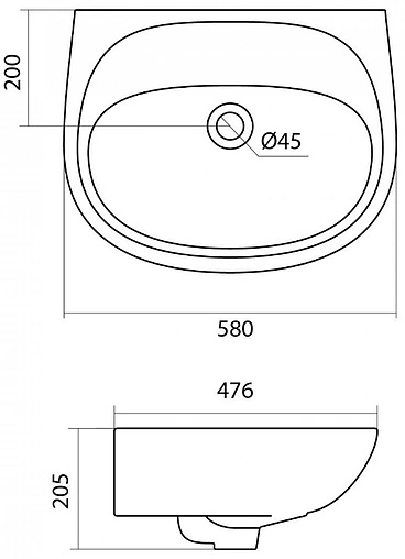 Раковина Santek Анимо 60 белый 1WH110505