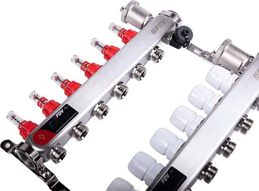 Группа коллекторная с расходомерами 6 отводов 1&quot;в/в x ¾&quot;ек FDV S1103C-2/6