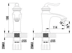 Смеситель для раковины Lemark Brava золото LM4706G Смеситель для раковины Lemark Brava золото LM4706G, 2