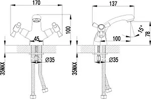 Смеситель для раковины Lemark Contour хром LM7406C Смеситель для раковины Lemark Contour хром LM7406C, 2