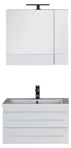 Шкаф-зеркало Aquanet Нота 75 L белый 00165130