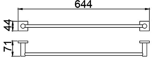 Полотенцедержатель Timo Selene чёрный матовый 12053/03