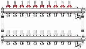 Группа коллекторная с расходомерами 10 отводов 1"в/в x ¾"ек STI CM10F Группа коллекторная с расходомерами 10 отводов 1"в/в x ¾"ек STI CM10F, 1