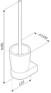 Ёршик для унитаза Am.Pm Sensation хром A3033300, 2