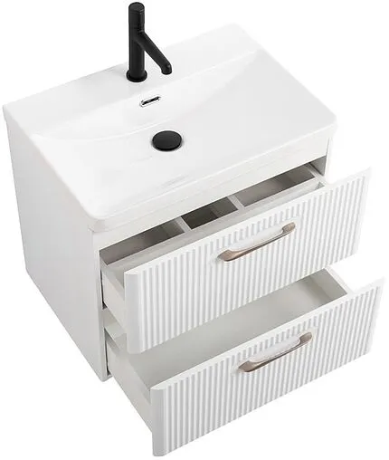 Тумба под умывальник подвесная BelBagno DUE 50 Bianco Lucido DUE-500-2C-SO-BL-P