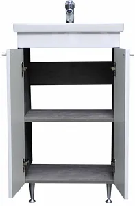 Тумба под умывальник напольный Домино Промо 50 белый/бетон DP2616T, 3