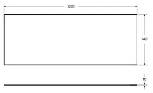 Консоль с умывальником подвесная Cezares Cadro 120 чёрный CADRO-120/46/30-1C-SO-MET-ST+ Консоль с умывальником подвесная Cezares Cadro 120 чёрный CADRO-120/46/30-1C-SO-MET-ST+, 4