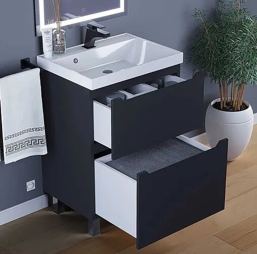 Тумба под умывальник напольная Uperwood UPD Tanos 60 чёрный 291120331