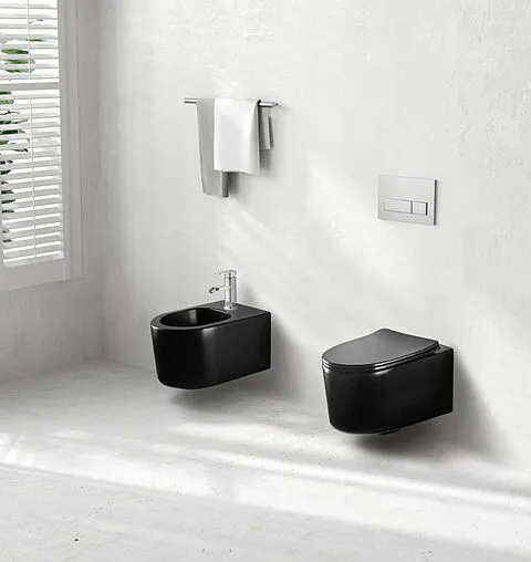 Унитаз подвесной безободковый Aquatek Мия черный матовый AQ2004-MB