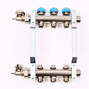 Группа коллекторная без расходомеров 3 отвода 1"н/н x ¾"ек Uni-fitt 456W4303 Группа коллекторная без расходомеров 3 отвода 1"н/н x ¾"ек Uni-fitt 456W4303, 4