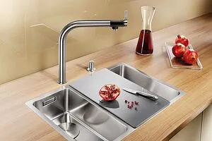 Смеситель для кухни Blanco Vonda хром/чёрный 518434, 5