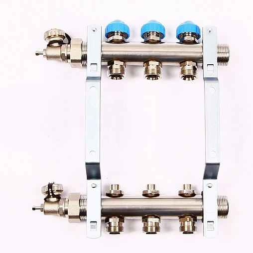 Группа коллекторная без расходомеров 3 отвода 1&quot;н/н x ¾&quot;ек Uni-fitt 456W4303