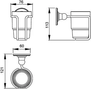 Стакан Timo Nelson хром 150031/00 Стакан Timo Nelson хром 150031/00, 2
