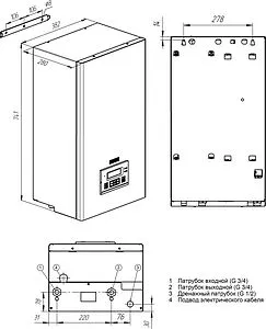 Котел электрический одноконтурный 3кВт Эван EXPERT PLUS 3 14503, 2