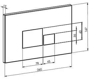 Клавиша смыва для унитаза Toni Arti Tocco TA-0074 черный матовый Клавиша смыва для унитаза Toni Arti Tocco TA-0074 черный матовый, 2