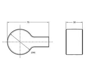 Крючок Jacob Delafon Singulier хром 15209D-CP, 2