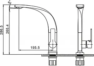 Смеситель для кухни BelBagno Fonda хром FON-LAM-CRM, 2