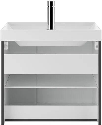 Тумба-умывальник подвесная Домино Graffo 60 графит DGr2406T+4670142930044