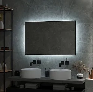 Зеркало с подсветкой Continent Amer Led 100x70 с фоновой подсветкой, c бесконтактным сенсором белый ЗЛП1523, 5