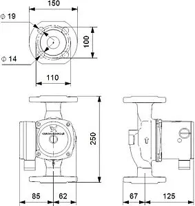 Насос циркуляционный Grundfos UPS 40-50 F 250 95906420, 4