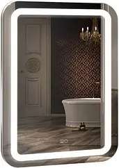 Зеркало с подсветкой Continent Lucia Led 55x80 с часами, с подогревом ЗЛП825