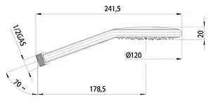 Лейка ручного душа Bossini Agua Fit Air хром B00172.030 Лейка ручного душа Bossini Agua Fit Air хром B00172.030, 2