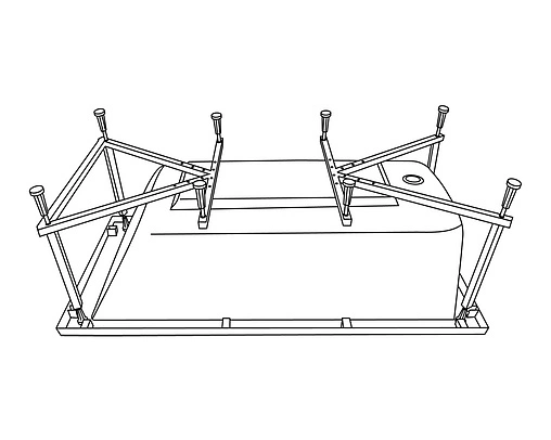 Каркас для ванны Excellent Palace 160x75 MR.PAL16WH