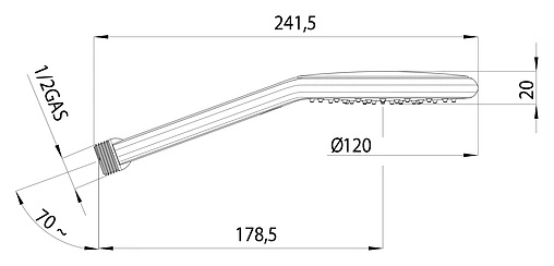 Лейка ручного душа Bossini Agua Fit Air хром B00172.030
